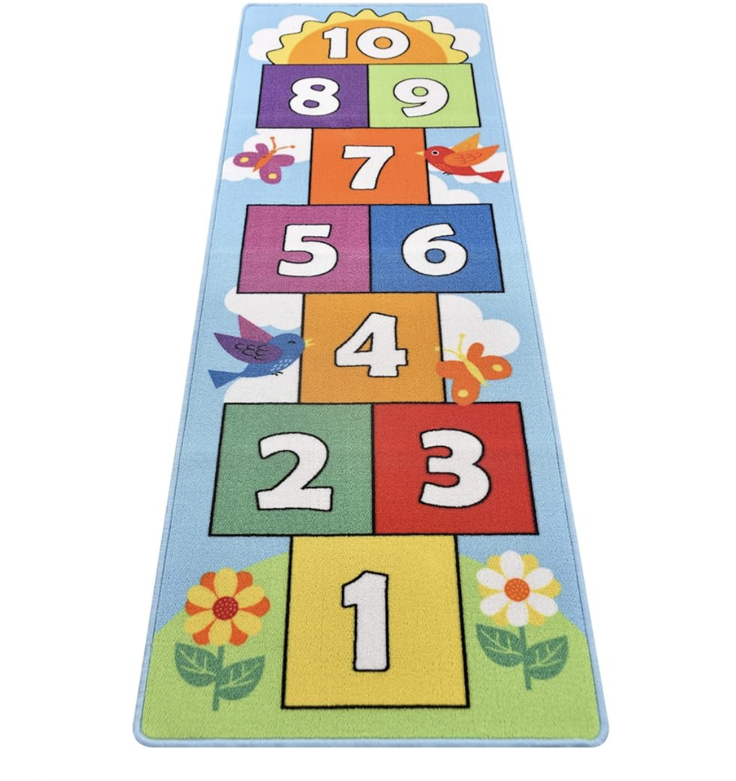 Hopscotch mat, the interaction would be the user hopping onto each new square.
