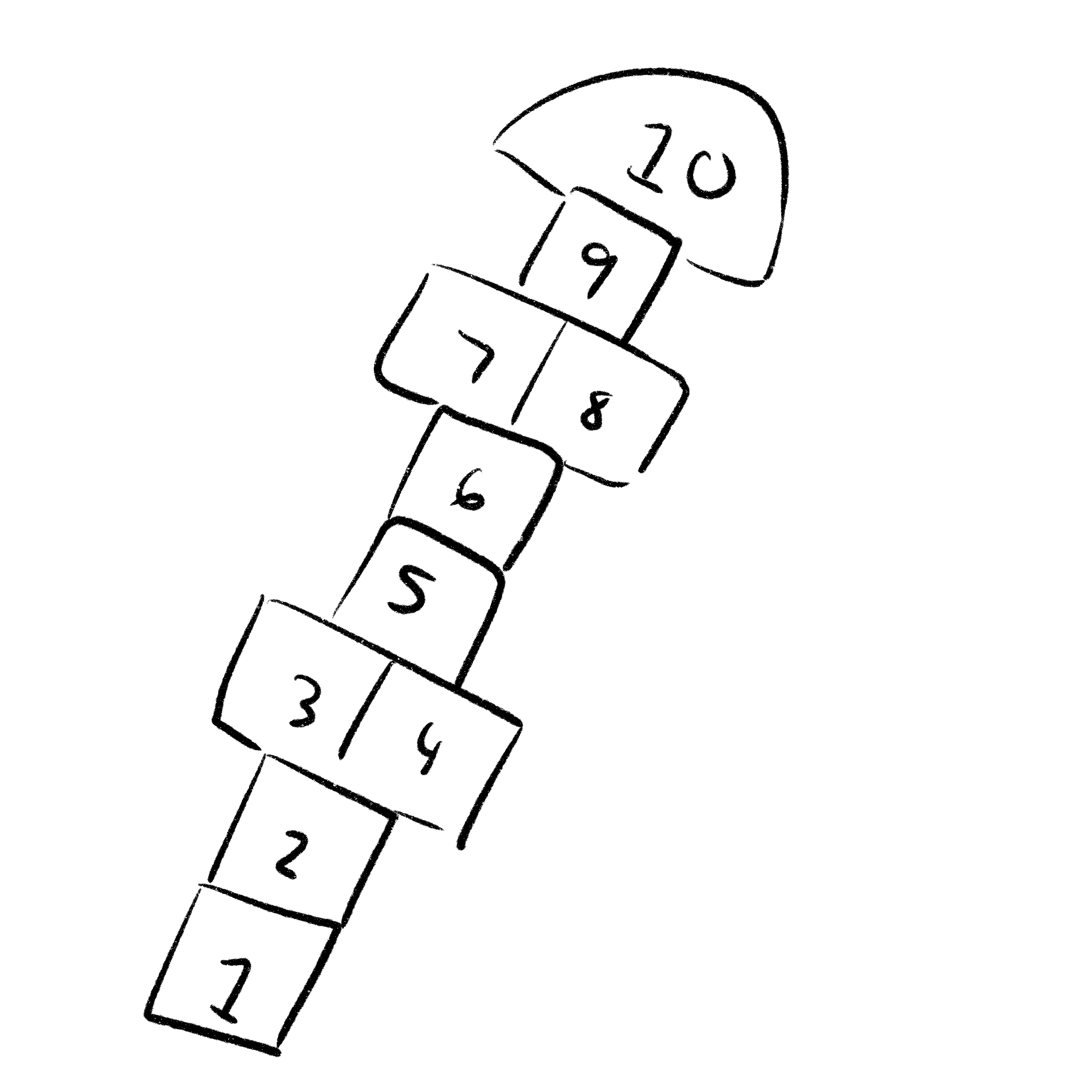 Hopscotch mat, the interaction would be the user hopping onto each new square.