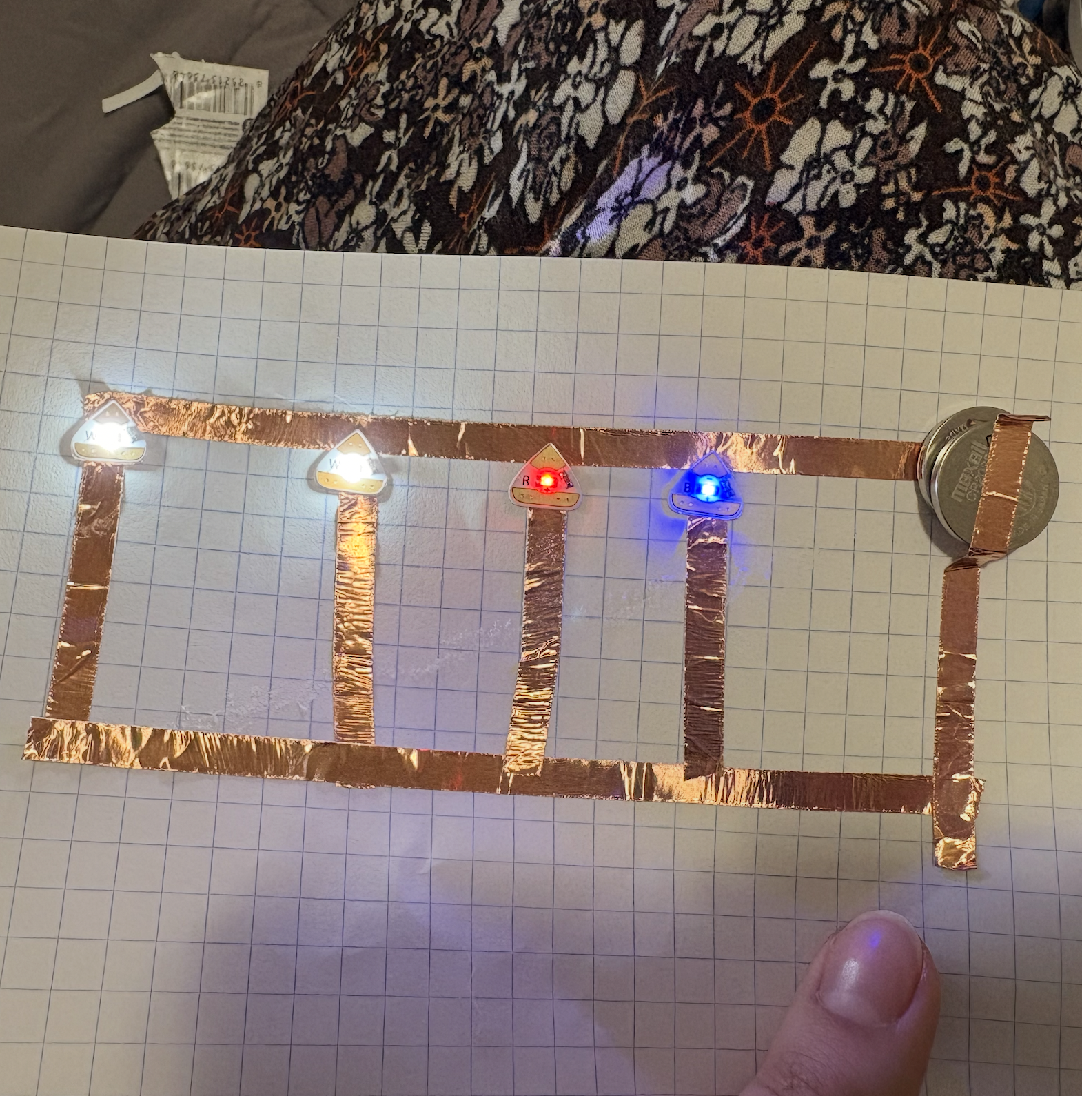 Playing with circuits at home, this one worked!