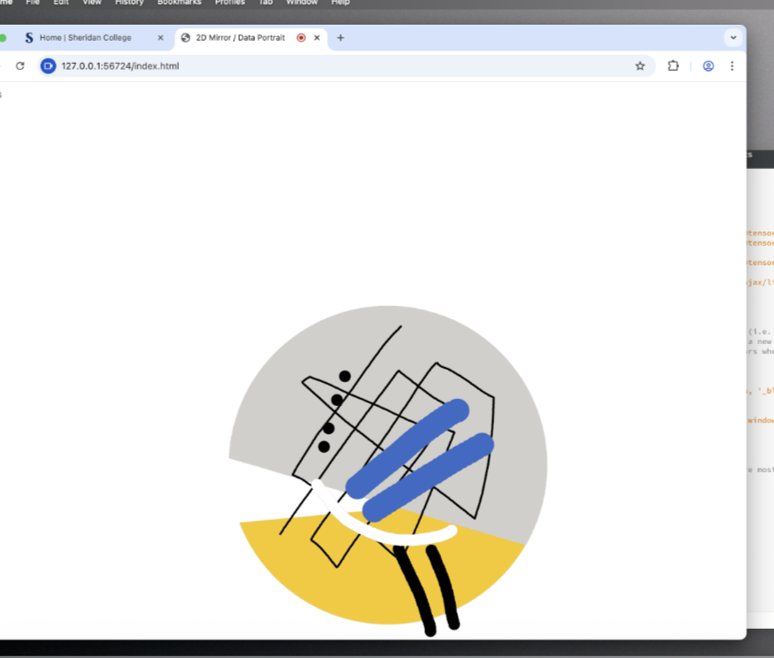 Playing around with 2D Mirror and Data Portrait with P5js and BlazeFace.