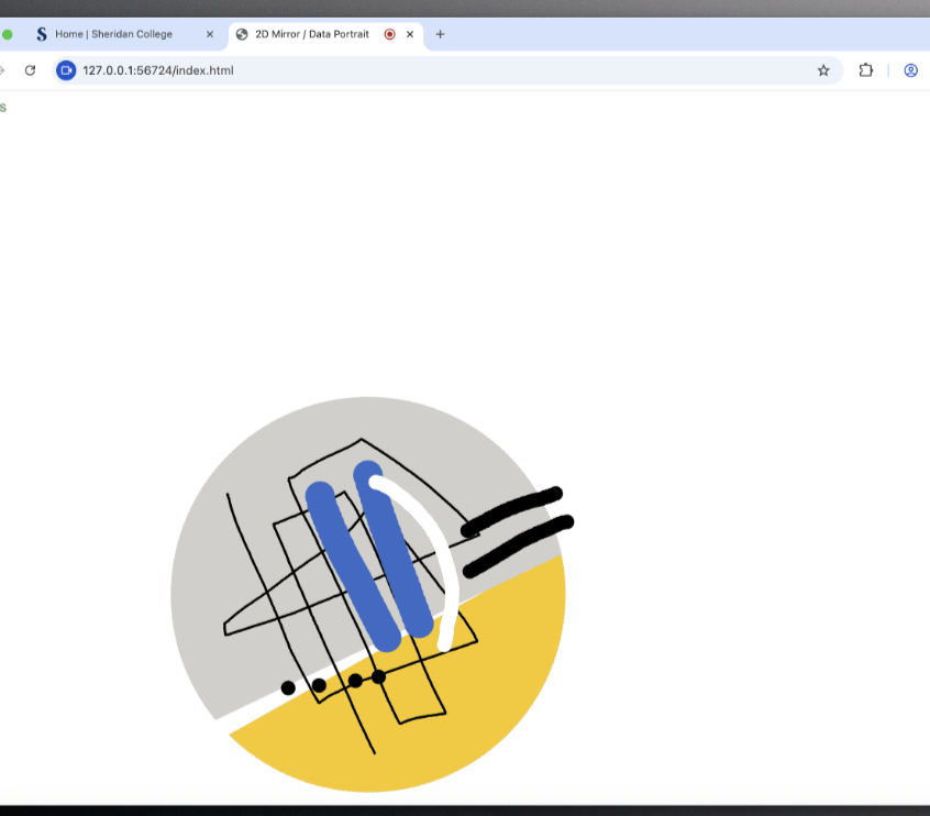 Playing around with 2D Mirror and Data Portrait with P5js and BlazeFace.