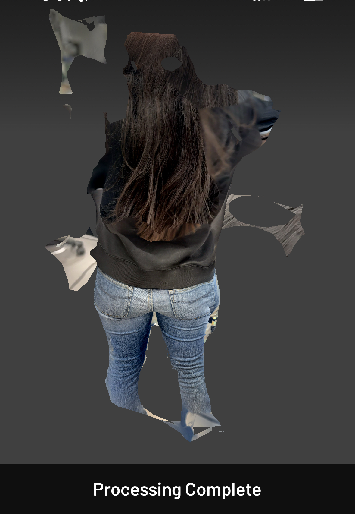 3D complete scan - trying to scan myself.