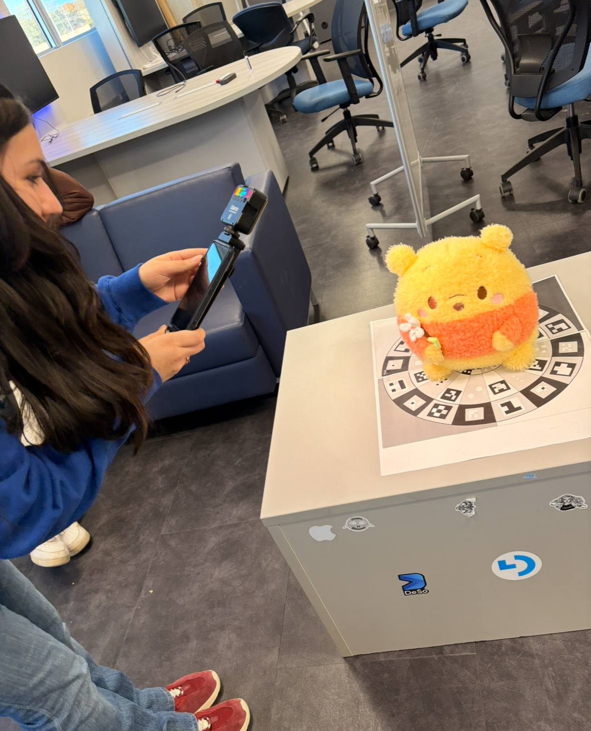 Scanning process during Winnie the Pooh scan.